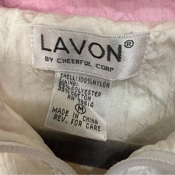 Vintage Lavon Windbreaker Jacket M Colorblock Patchwork Quilt Inspired 80s 90s - Picture 5 of 9